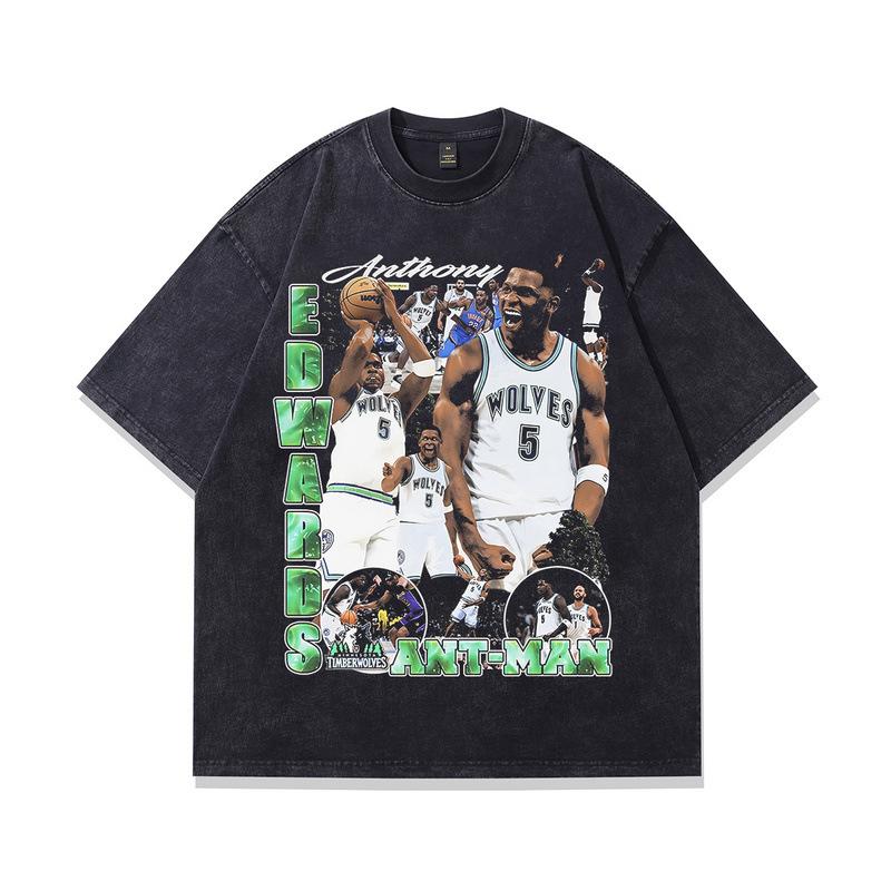 Herren T-Shirt Kurzarm Amerikanischer Retro Stern Direktdruck Oversize Große Version Baumwoll T-Shirt