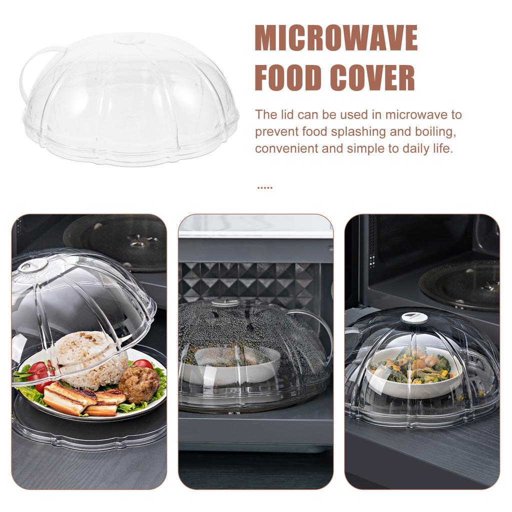 Reusable Microwave Splatter Cover Food Cover for Microwave Oven Dish Protector Oil-Proof High-Temp Safe Seal Freshness Retainer
