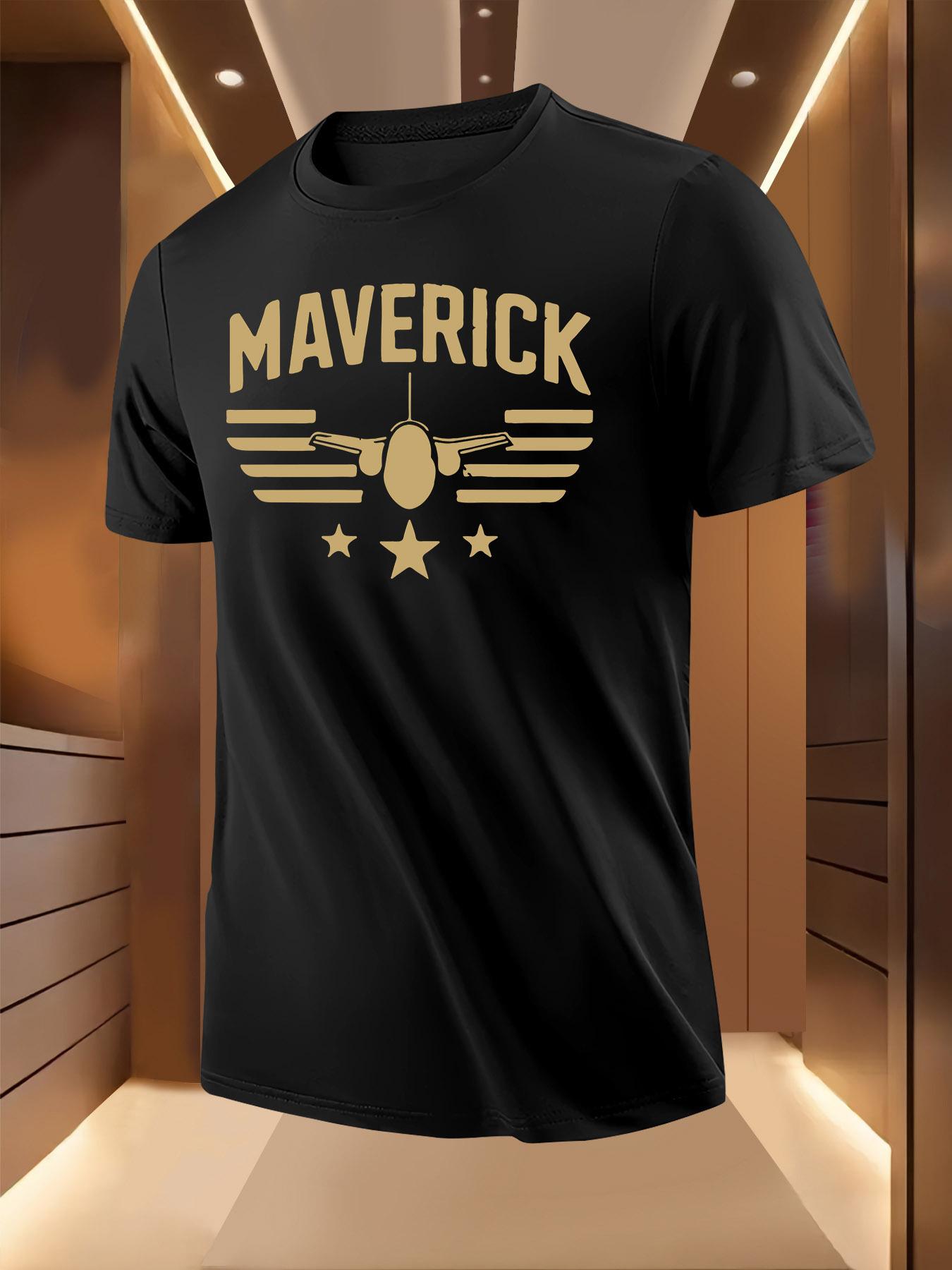 Maverick Fighter Jet Graphic Tshirt Graphic Tshirt - Whit... S