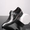 Belt Buckle Men's Shoes Fashion Low Heel Dress Shoes British Plus Size Leather Non Slip Footwear Male Formal Suit Shoe Homme