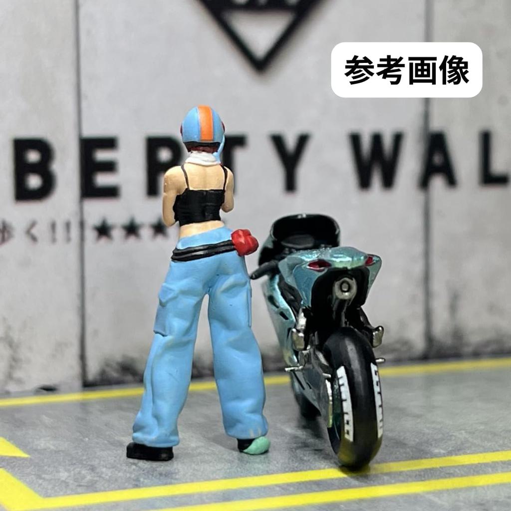 Moreart 164 Miniature Figure & Motorcycle Set MO222160 (Model Girl, Model Diorama, Miniature Car) [Used]