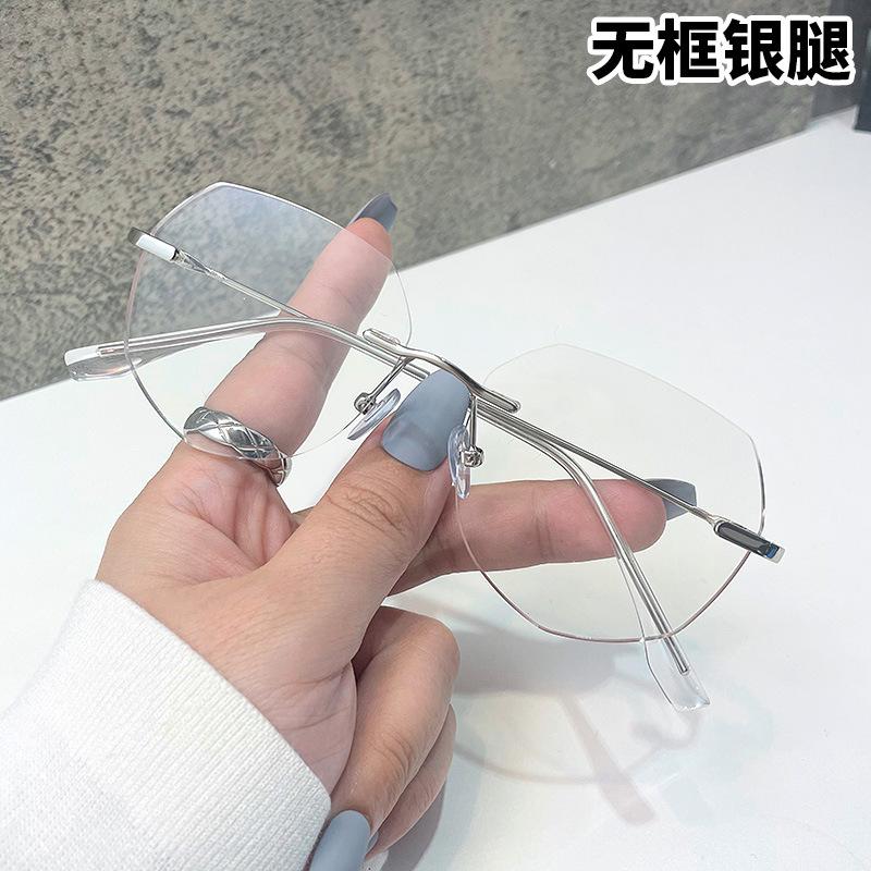 

Прозрачные очки для зрения Женские Мужские Очки Безободковые Очки Блокирующие Синий Свет Сверхлегкие Оптические Металлические Очки polygon