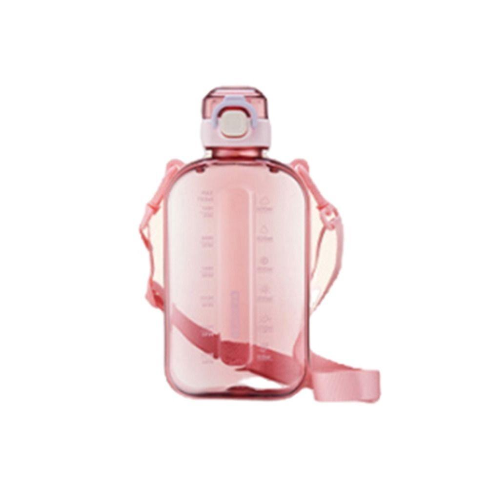 Flat Square Travel Cup Kettle 750ML Outdoor Drinking Bottle Fashion Sport Water Bottle Camping розовый