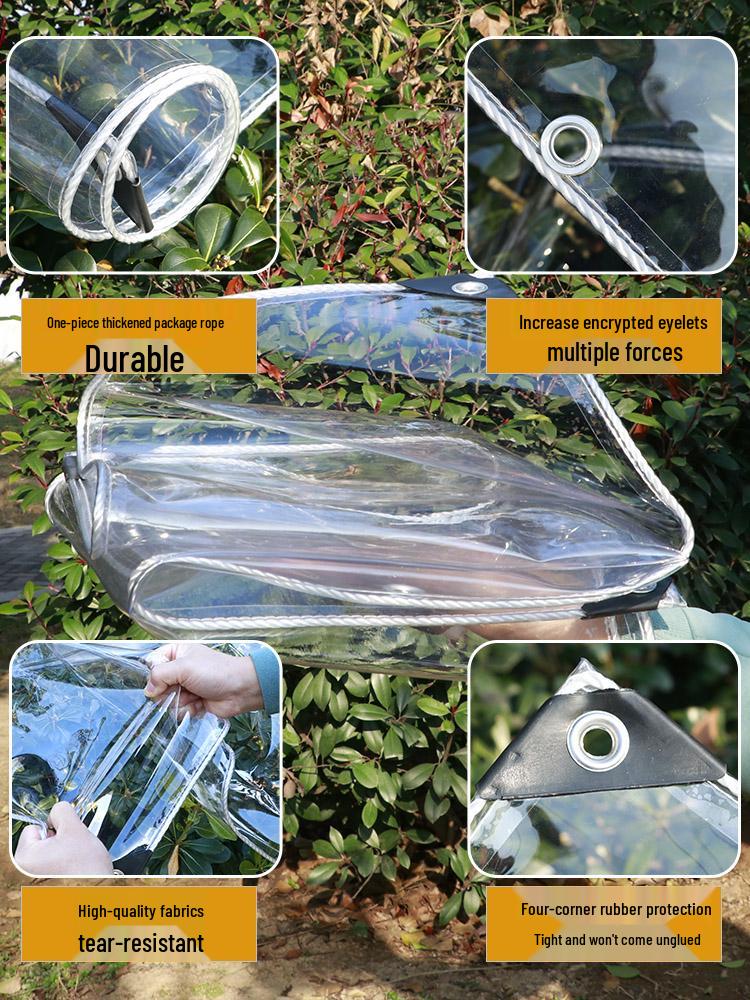 Clear PVC Waterproof Outdoor Awning & Sunshade Tarpaulin