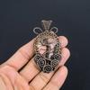 Rhodochrosite Jewelry, 999 Copper Wire Wrapped Pendant, Handmade Gemstone Jewelry Pendant, For Memorial Day