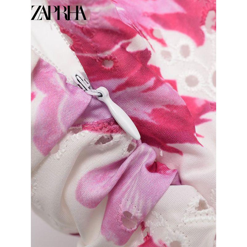 Zaprha 2025 New Sexy Sweet Cutout Embroidered Printed V-neck Strap Tops Female Outwear 2157048