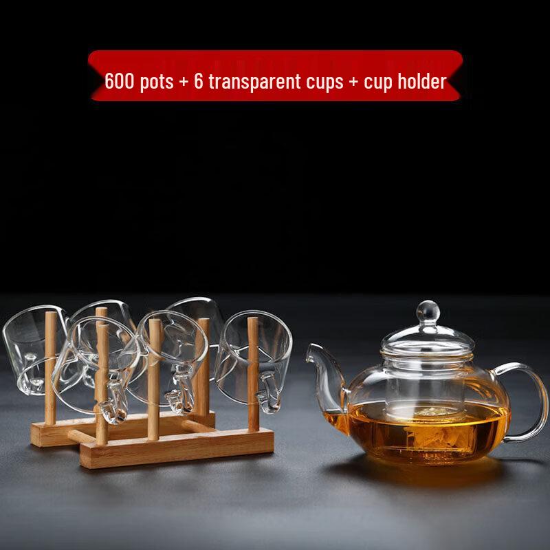 Star Glass Heat-Resistant Kung Fu Teacup Set (6-piece)