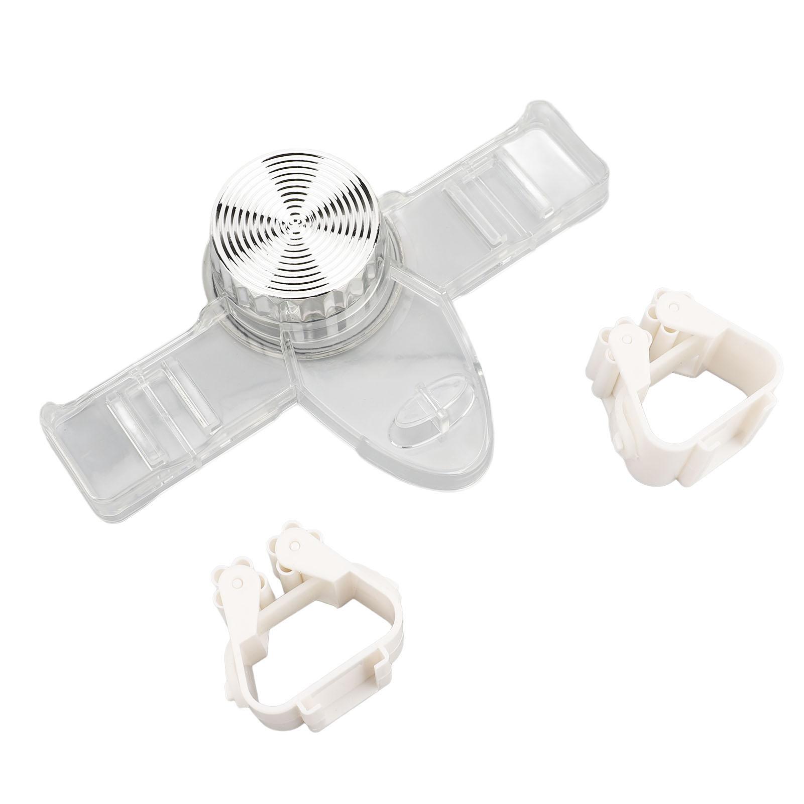 

Broom and Mop Holder Suction Cup Wall Mounted PET 2 Hangers Broom and Mop Gripper Organizer for Bathroom Kitchen Garden Transparent White