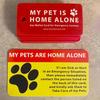 Yousheng Pet Is Home Alone Keychain Pet Safety Alert Key Tag Keychain with Emergency Contact Wallet Card for Outdoors Shopping