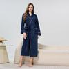 Unisex Flannel Bathrobe: Fleece Lined, Thickened, Plus Size, Autumn/Winter