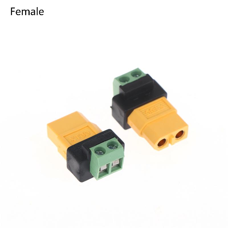 XT60 Male Female To 2Pin Terminal Adapter Solderless Charging Connector For UAV Balance Charger Solar Panel Model Devices