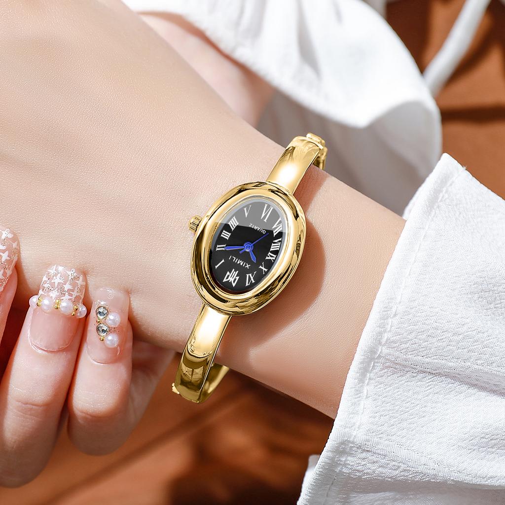 Elegant Ovaal Roma Wijzerplaat Dames Quartz Horloge Mode Armband Band Dames Polshorloge Reloj Mujer Meisjes Klok Cadeau