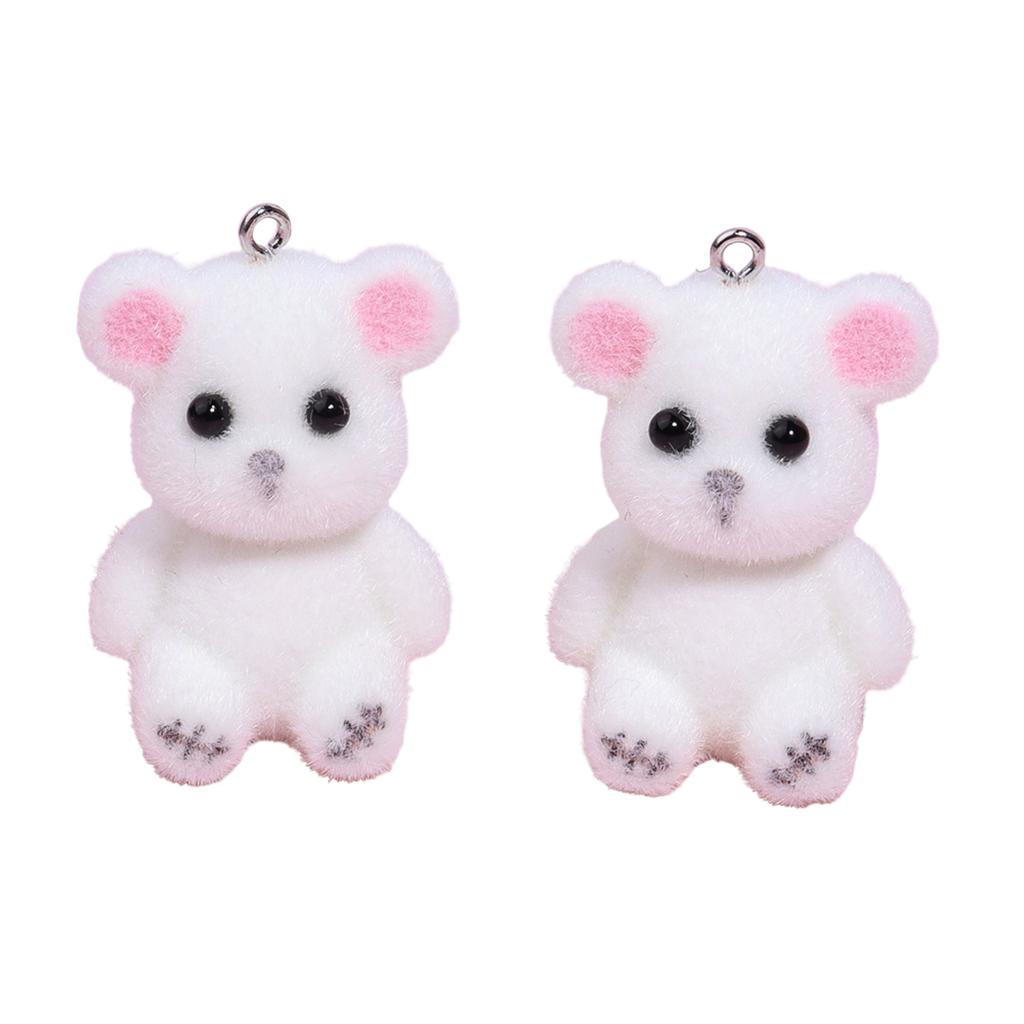 Resin Flocking Söt Tredimensionell Nyckelring Hänge Bil Nyckelring Hänge Väska Hänge