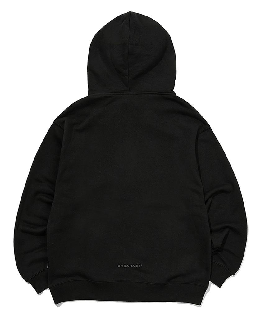 Urbanage Daily Standard Zip-Up Hoodie Black