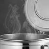 Breakfast Soup Porridge Pot Hotel Buffet Versatile Stainless Steel Round Warmer for