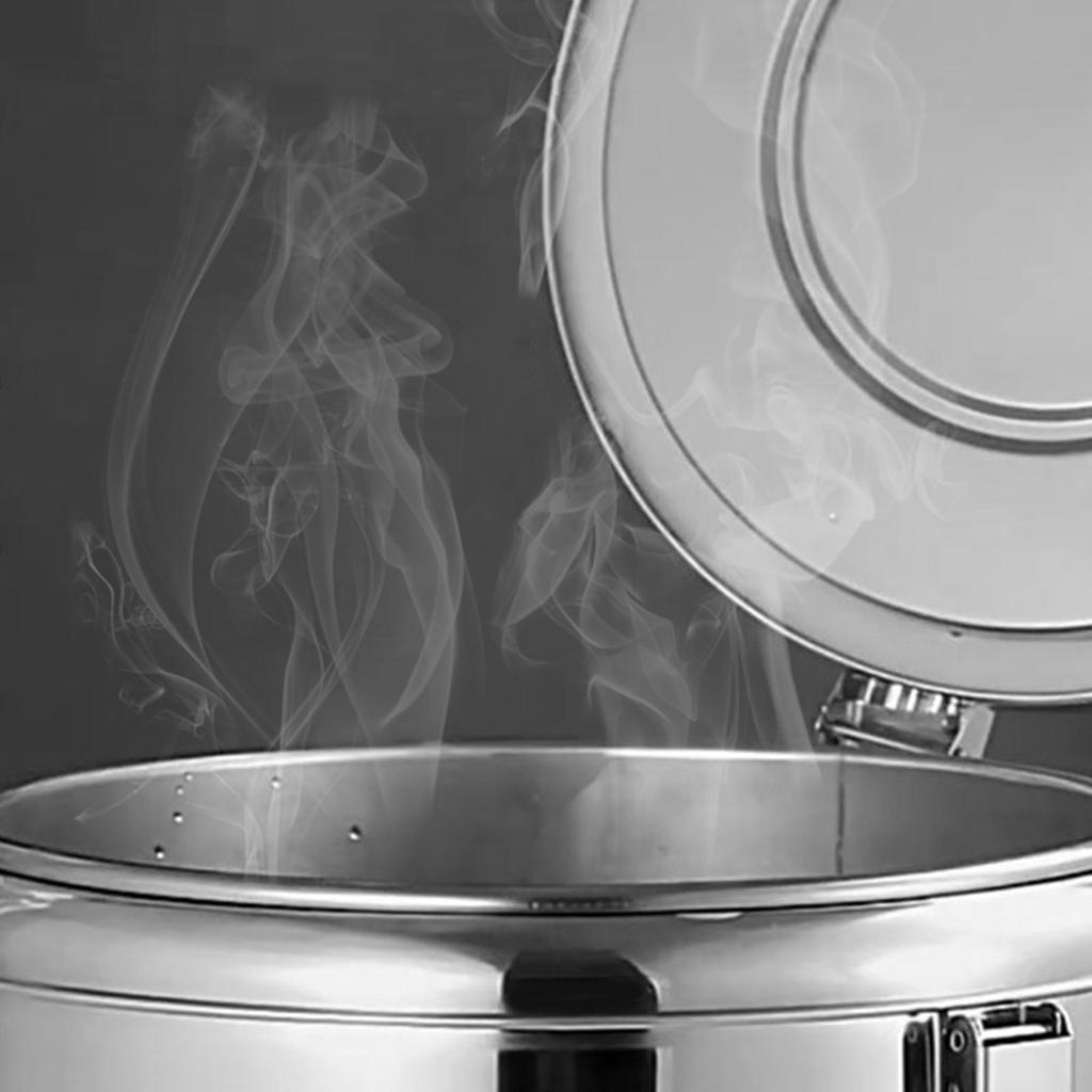 Breakfast Soup Porridge Pot Hotel Buffet Versatile Stainless Steel Round Warmer for