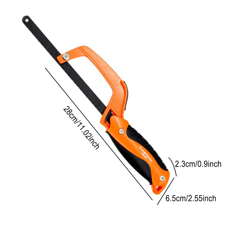 Aluminum Metal HackSaw Aluminum Hack Saw 11Inches Hand Metal Hacksaw High-Tension Hand Tools Adjustable Compact Hand Hacksaw For