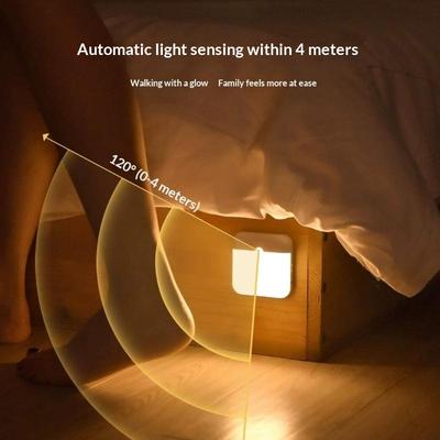 1 Stück LED Bewegungssensor Nachtlichter Automatischer Sensor Dimmbar Kabellose Schrankleuchte für Schlafzimmer Küche Treppenhaus Flur Kleiderschrank