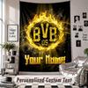 Arazzo da Appendere alla Parete con Nome e Testo Personalizzati, Arazzo Decorativo Borussia Dortmund per Camera da Letto