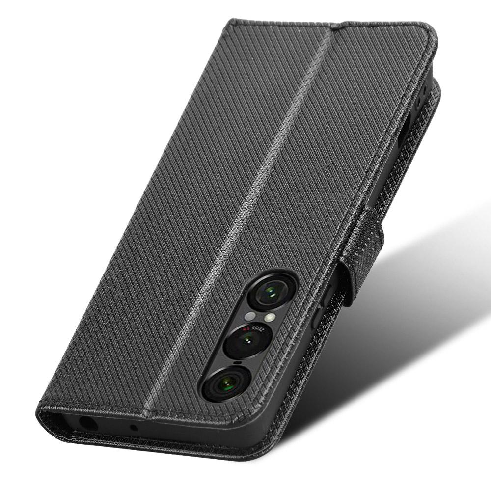For Sony Xperia 1 VII Leather Wallet Case with Strap Diamond Texture Phone Cover