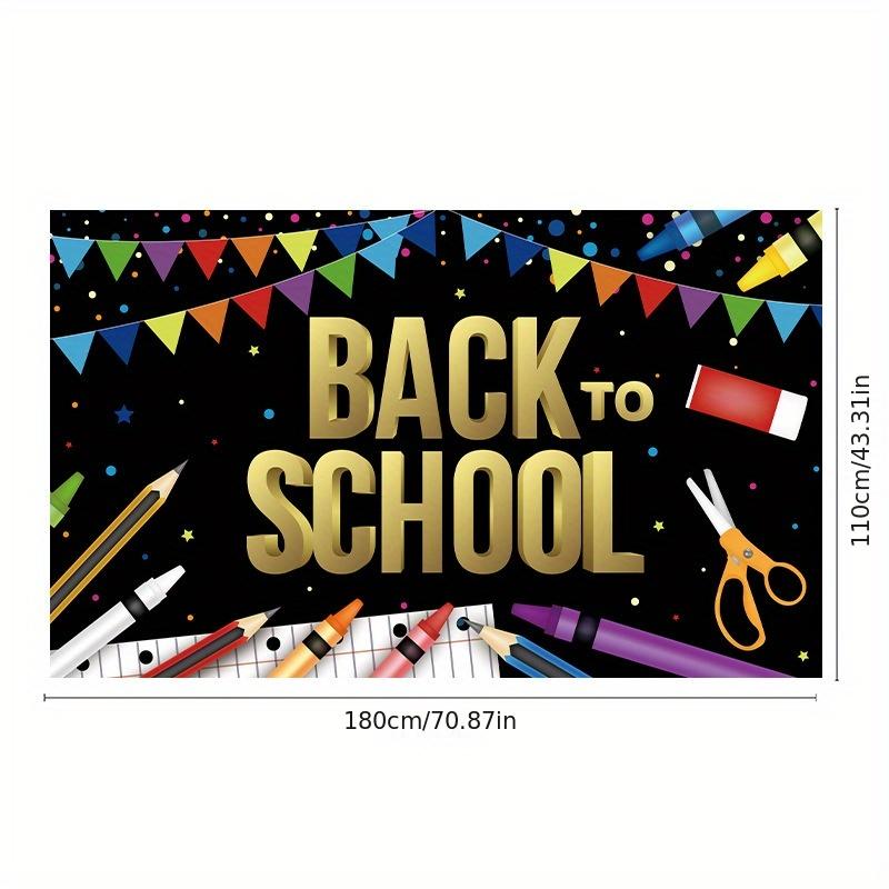 Welcome Back To School Decoration (1pc, Opening Season) – Background Cloth, Banner, Flag for Atmosphere & Party