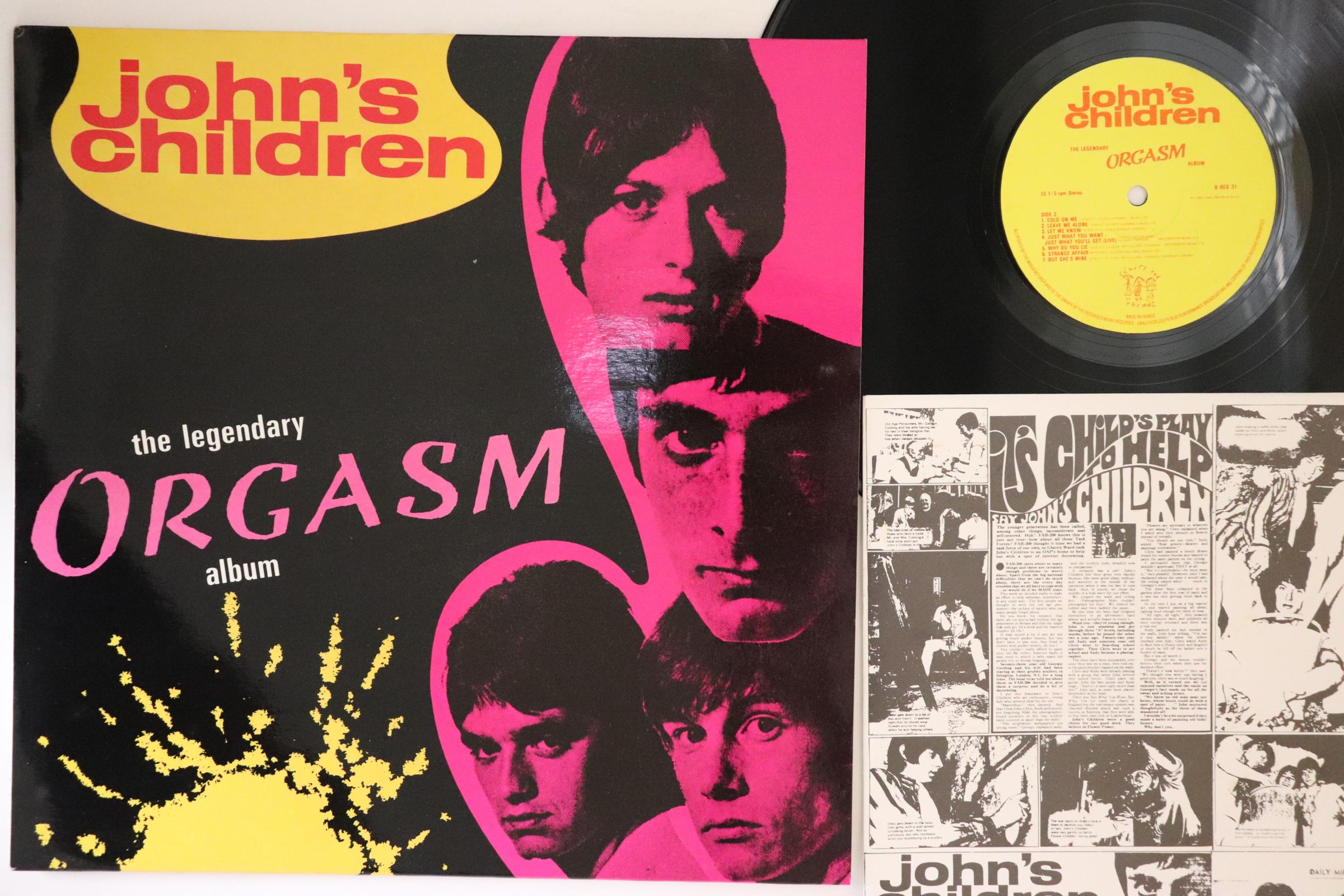 

LP Record JOHNS CHILDREN Legendary Orgasm Album BRED31 CHERRY RED 1982 UK Rock Used