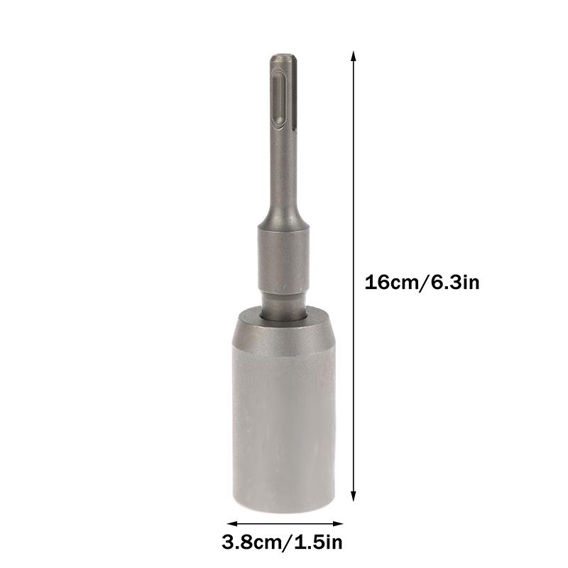 1Pc SDS-Plus T-Post Ground Rod Driver Ground Rod Driver Tool Rotary Hammer Drills Rod Converter Forged Steel Drill Bit