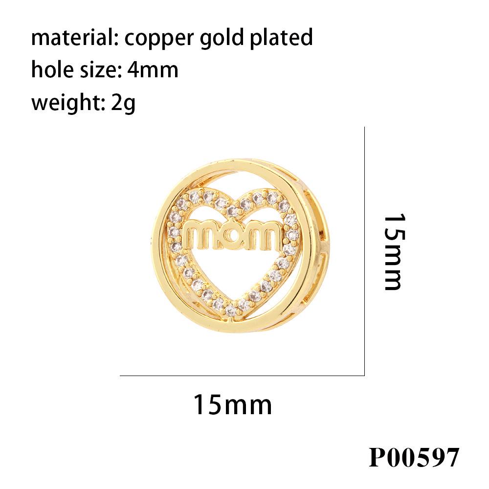 Copper Inlaid Zircon Heart, Star & Moon Jewelry Accessories: Versatile Charms for Earrings, Necklaces, Bracelets