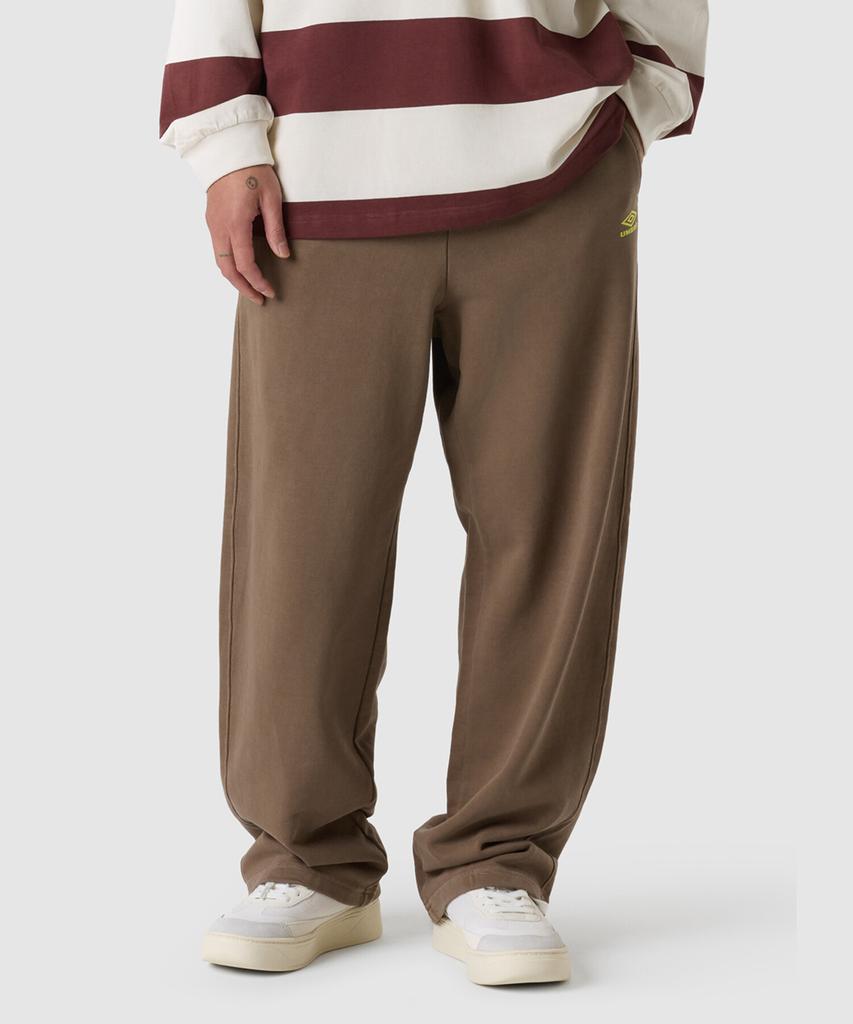 UMBRO Hbl Garment Dyed Graphic Wide Straight Sweatpants Brown (Uq323Cfp98)