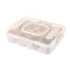 Eight-compartment Food Storage Box with Four Forks, Outdoor Picnic Covered Fruit Storage Box, Food-grade Compartments