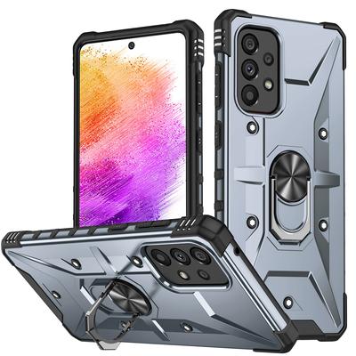 360° otočný magnetický kovový krúžok-stojan na telefón puzdro pre Samsung Galaxy S24 S23 S22 S21 A73 A54 A53 A52S A34 A33 A32 nárazuvzdorný pancierový kryt