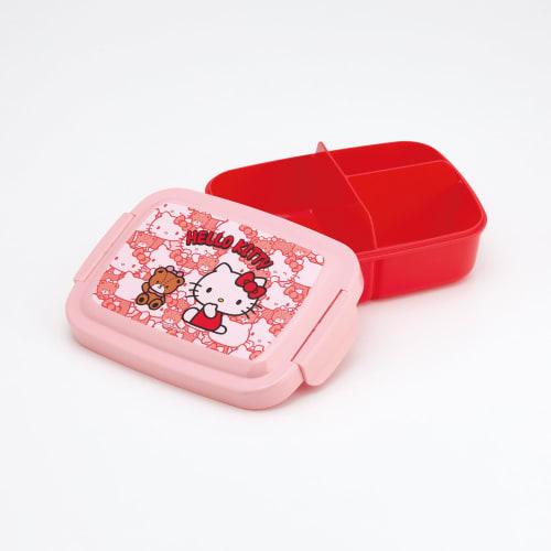 Skater Kids Lunch Box Dome Shape Integrated Divider 840ml Kitty Ushiro Shiro Sanrio Made in Japan P84