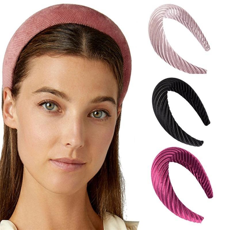 Buy 1 Piece Striped Hard Sponge Hair Hoop Thick Velvet Ins Simple