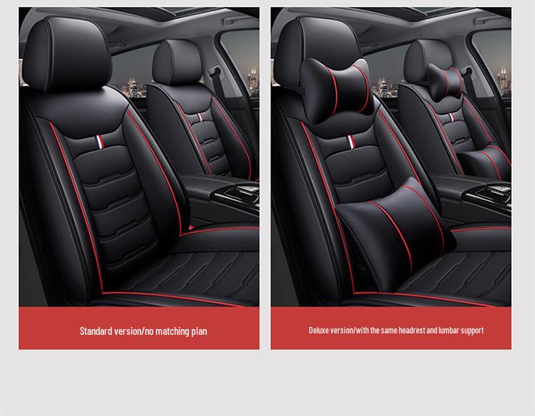 Universal Leather Car Seat Cushion - Washable, All-Season, Easy Care
