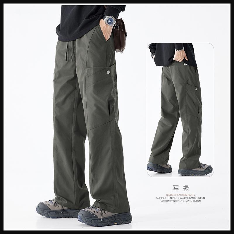 Tooling casual pants men's summer straight loose new trend wide-leg outdoor charge pants