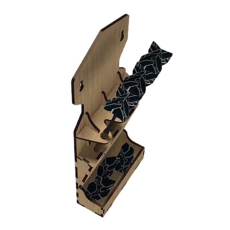 Wooden Wall Mounted Dart Holder Stand Space-Saving With Storage Case Display Stand For Dart Enthusiasts Home Office Game Room