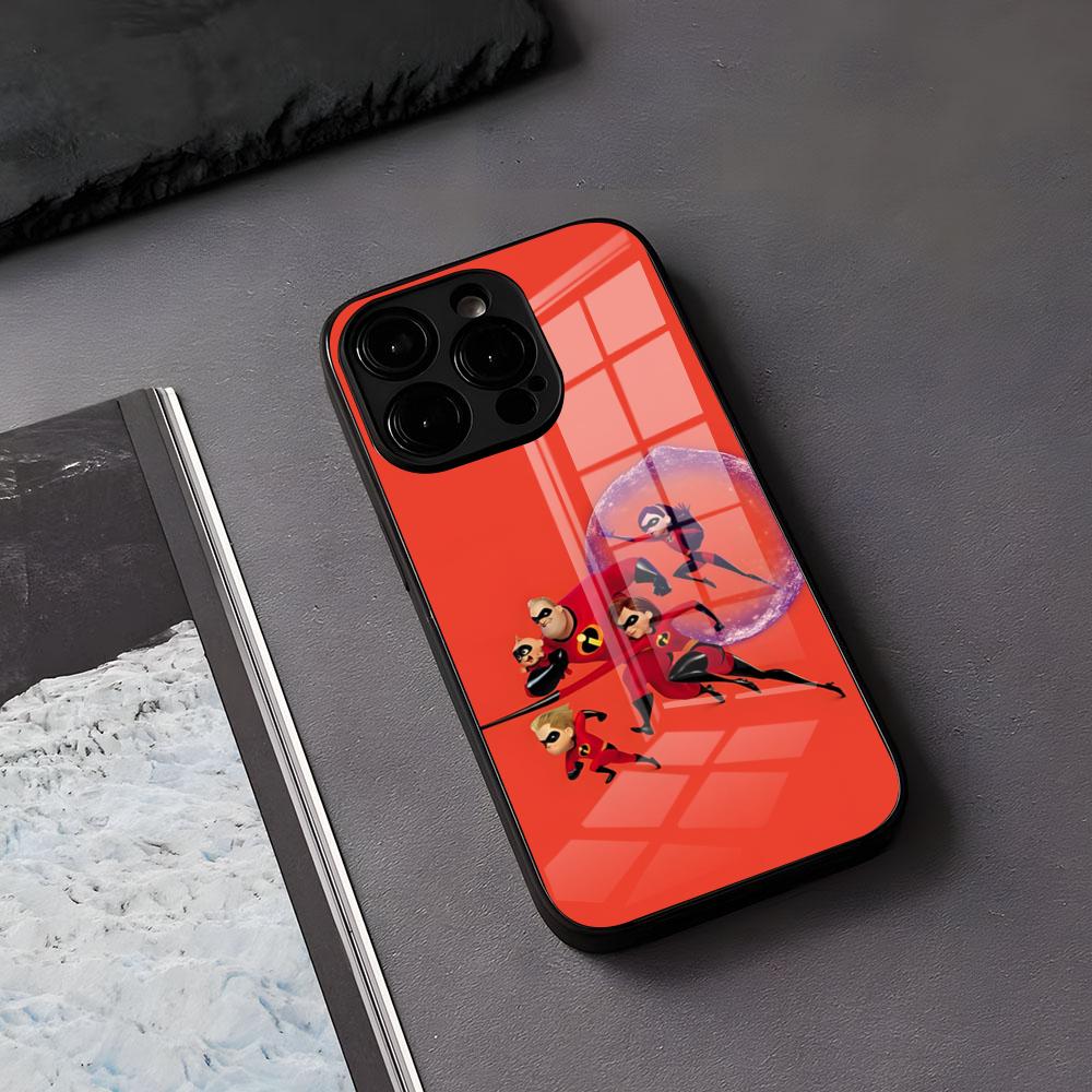 Anime Movie In-Incredibles Phone Case For IPhone 17 Air 16 E Pro Max 15 14 13 Mini 12 Pro 11 Max Plus Black Glass Cover