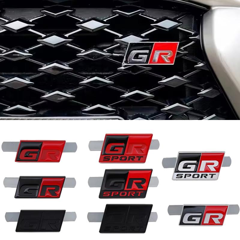 1 szt. GR GR Sportowy Samochód Przedni Grill Emblemat Odznaka dla GR Sport Yaris 86 Hilux Supra C- HR Rav4 Aqua Auris Camry Prado Corolla Avensis