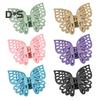 Large Hair Claw with Strong Grip Double-Layered Butterflies Shape Hair Clip Anti-slip Teeth Ponytail Clip Back Head Hair Claw