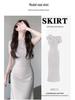 Stunning Apricot Off-Shoulder Bodycon Summer Dress - Women's Elegant Diagonal One-Shoulder Evening Gown