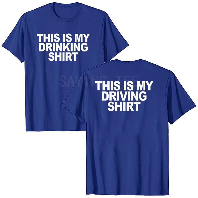 This Is My Drinking Shirt and Driving Shirts Funny Quotes TShirt Letters Printed Sayings Graphic Tee Tops Short Sleeve Blouses