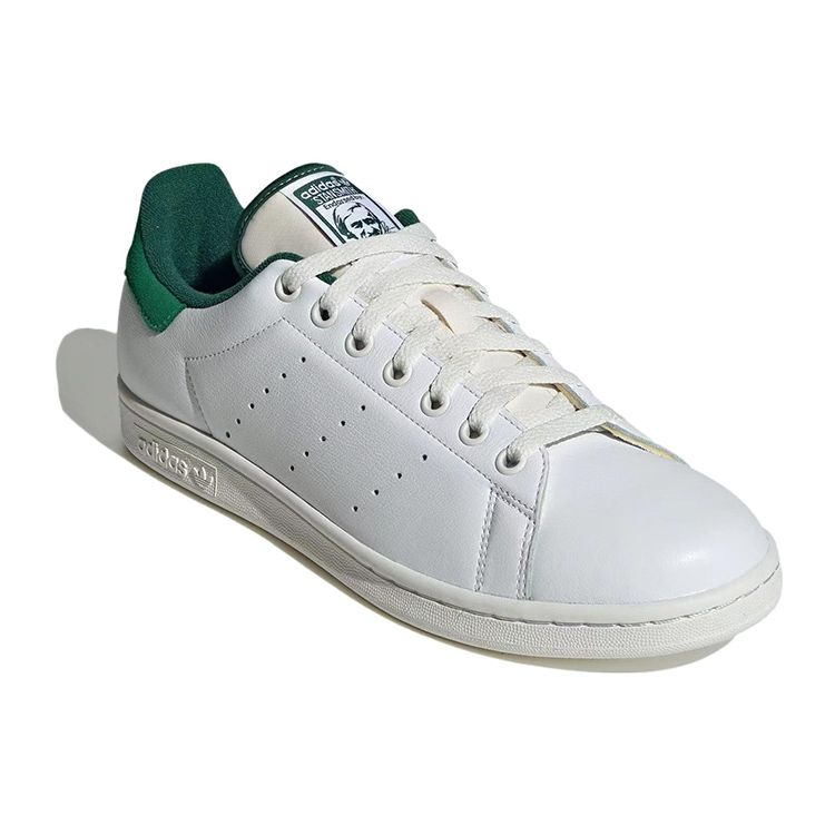 adidas Stan Smith White Green Suede Heel Men Sneakers Cloud-White Crystal-White ID2007