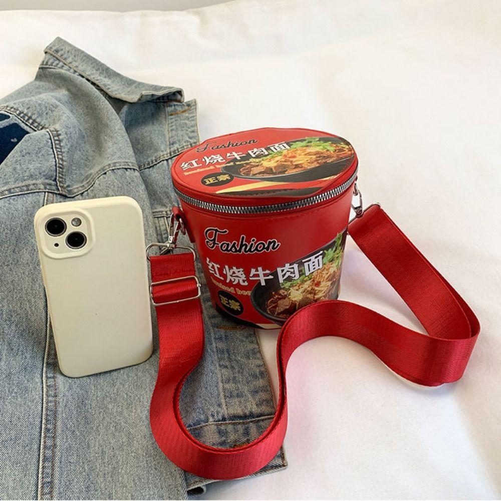 Crossbody Bag Instant Noodles Crossbody Bags Large Capcity Zipper Shoulder Bag Travel