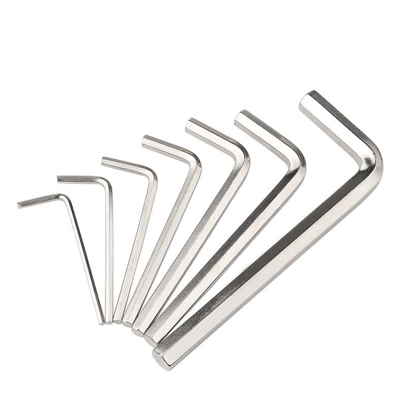 

Nickel-Plated/Black L-Shaped Hex Wrench Set, Hardened, 1.5-12mm Blackened 10mm - 10 pcs
