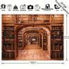 2D Antique Bookcase Corridor Backdrop for Book Lovers & Dark Aesthetic Photography