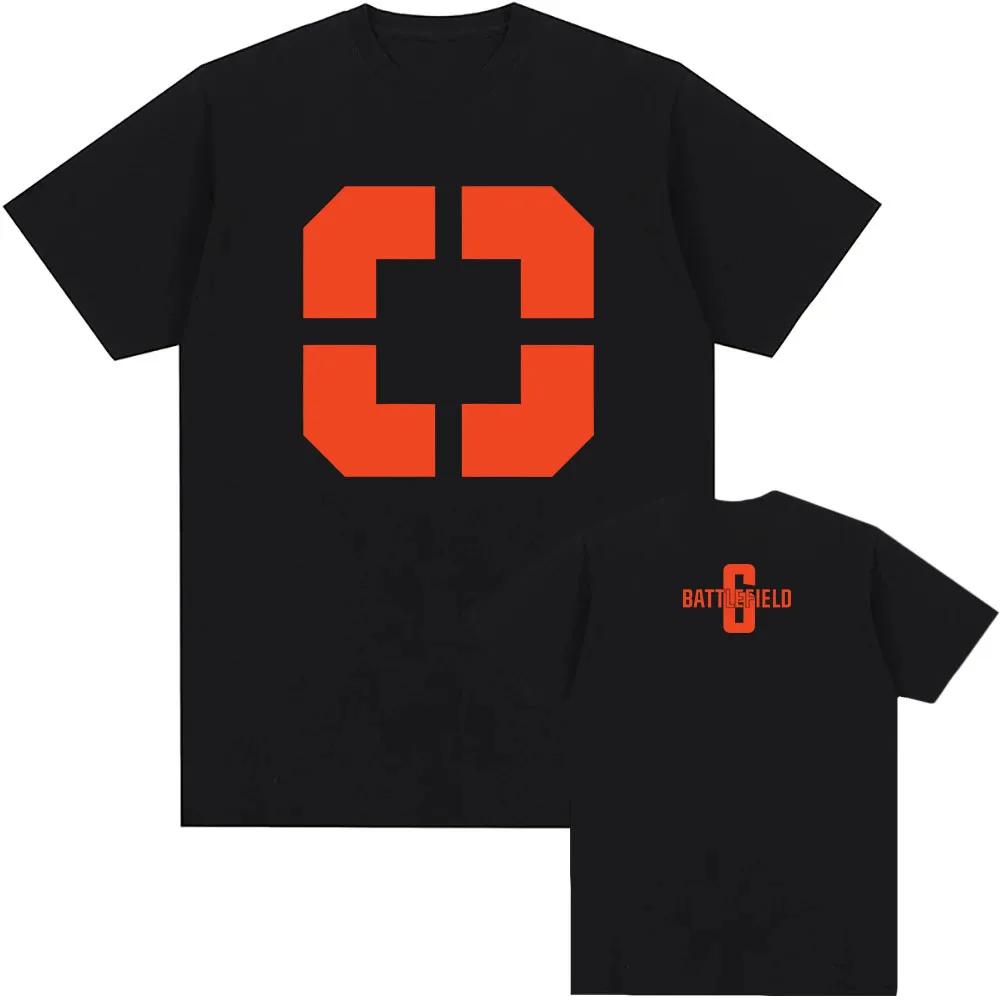 Men Clothing Game Battlefield 6 Printing Tshirts Short Sleeve Cotton Loose Tshirt Unisex Streetwear Hip Hop Oneck Male T Shirt