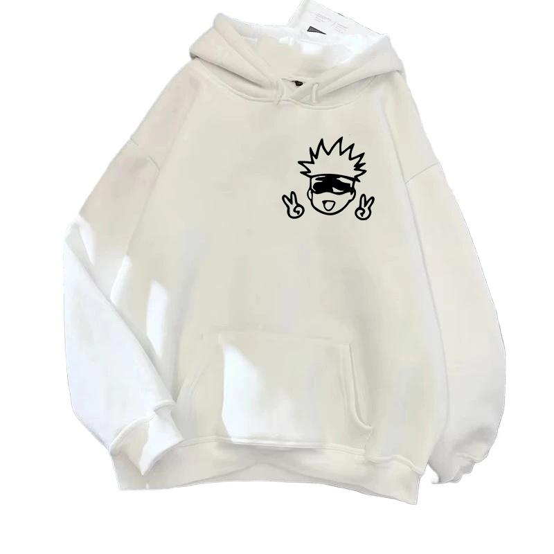 Hanorace anime cu glugă, model mare Kawaii, Gojo Satoru, grafică streetwear, hanorace și bluze pentru femei