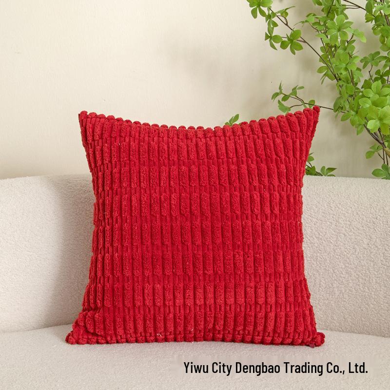 Modern Minimalist Plush Backrest Pillow for Living Room or Bedside 45x45cm (without pillow insert) красный