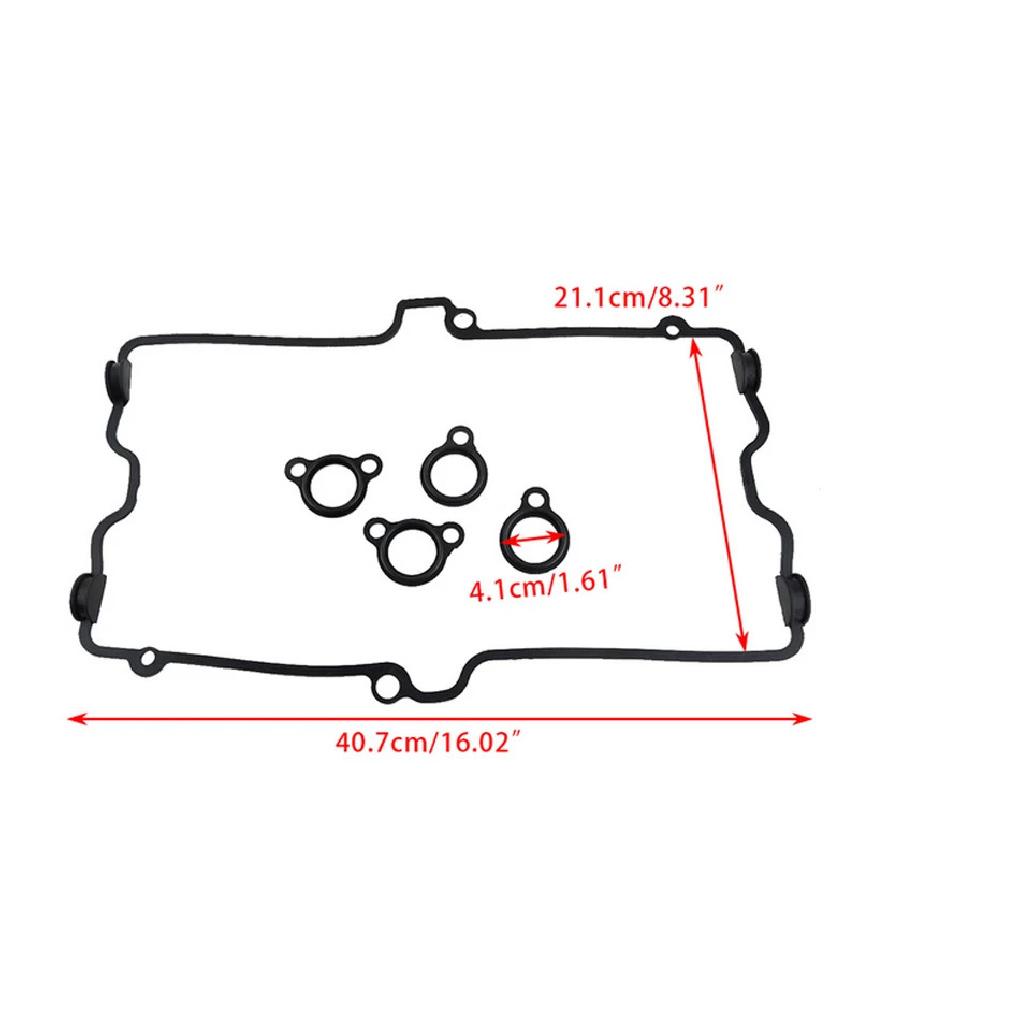 Rubber Cylinder Head Valve Cover Seal Gasket Fit for Suzuki GSF600 Bandit 1995-2000 2001 2002 2003 2004 Black 11173-27A02-000