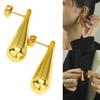 Stainless Steel Teardrop Earrings Waterproof Waterdrop Studs Earrings Jewelry for Sensitive Skin and Daily Adornment